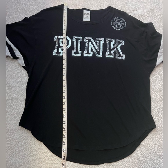 Victoria’s Secret Pink Black Sequined 3/4 Length Top - Picture 6 of 11